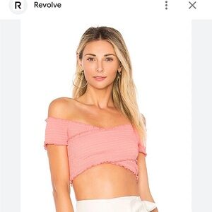 Superdown Revolve NEW Audrina Smocked Crop Top XS